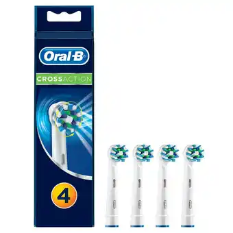 Sainsbury's Oral-B Cross Action Refill Toothbrush Heads x4 offer
