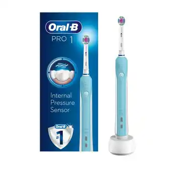 Sainsbury's Oral-B Pro 600 3D White Turquoise Electric Rechargeable Toothbrush offer