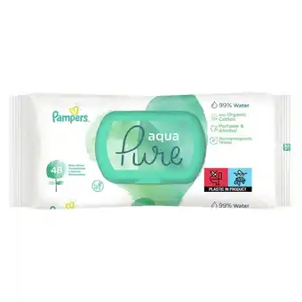 Sainsbury's Pampers Aqua Pure Baby Wet Wipes x48 offer