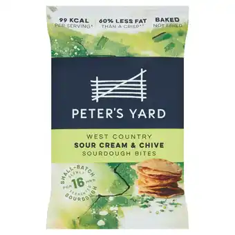 Sainsbury's Peter's Yard West Country Sour Cream & Chive Sourdough Bites 90g offer