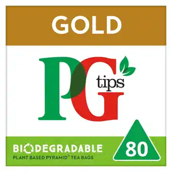 Sainsbury's PG tips Gold Biodegradable Tea Bags x80 offer