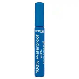 Sainsbury's Rimmel Waterproof Mascara 001 Black 8ml offer