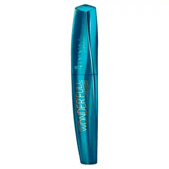 Sainsbury's Rimmel London Waterproof Wonder'full Mascara with Argan Oil 001 Black 11ml offer