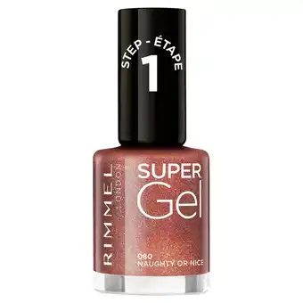 Sainsbury's Rimmel London Super Gel Nail Polish Naughty or Nice 12ml offer