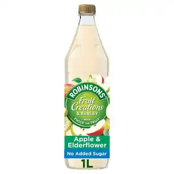 Sainsbury's Robinsons Fruit Creations & Barley Crisp Apple & Elderflower Squash 1L offer