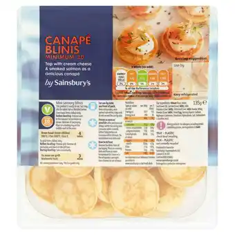 Sainsbury's Sainsbury's Canape Blinis 135g offer