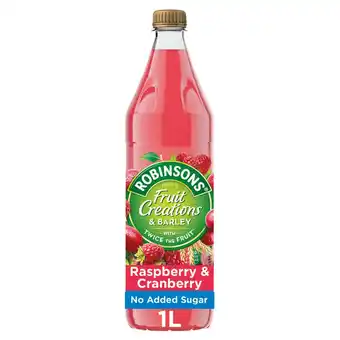 Sainsbury's Robinsons Fruit Creations & Barley Juicy Raspberry & Cranberry Squash 1L offer