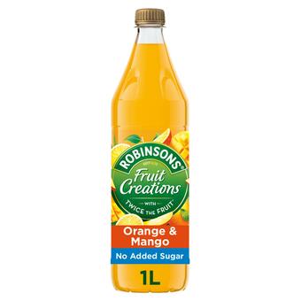 Sainsbury's Robinsons Fruit Creations Zesty Orange & Mango Squash 1L offer