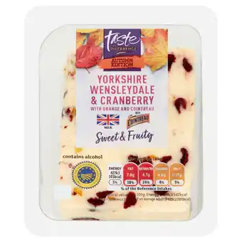 Sainsbury's Sainsbury's Wensleydale Cheese Cranberry & Orange, Taste the Difference 200g offer