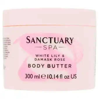 Sainsbury's Sanctuary Spa White Lily & Damask Rose Body Butter 300ml offer