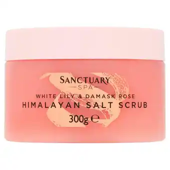 Sainsbury's Sanctuary Spa White Lily & Damask Rose Himalayan Salt Scrub 300g offer