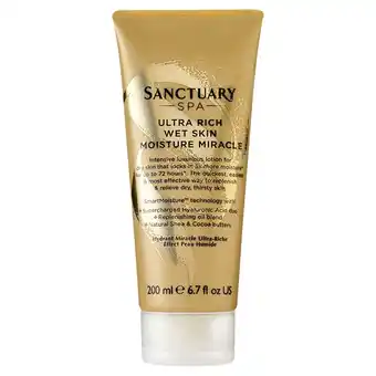 Sainsbury's Sanctuary Spa Ultra Rich Wet Skin Moisture Miracle 200ml offer