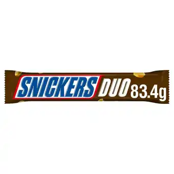Sainsbury's Snickers Chocolate Duo Bar 83.4gg offer