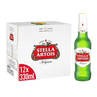 Sainsbury's Stella Artois Lager Beer Bottles 12x330ml offer