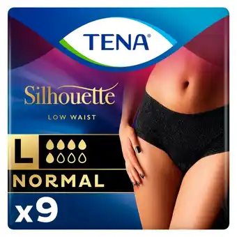 Sainsbury's TENA Lady Silhouette Black Incontinence Pants Normal Large x9 offer