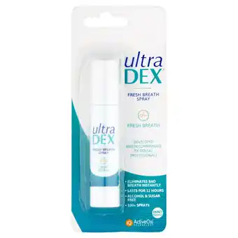 Sainsbury's UltraDEX Fresh Breath Spray 9ml offer