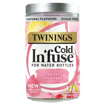 Sainsbury's Twinings Cold In'fuse Rose Lemonade, 12 Infusers offer