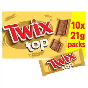 Sainsbury's Twix Top Chocolate Biscuit Bars Multipack 10x21g offer