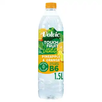Sainsbury's Volvic Touch of Fruit Vitality Pineapple & Orange Natural Flavoured Water 1.5L offer
