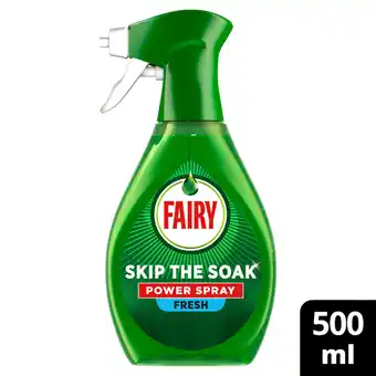 Asda Fairy Skip The Soak Power Spray Fresh 500ml, Dish & Kitchen Spray, Pre-Treatment offer