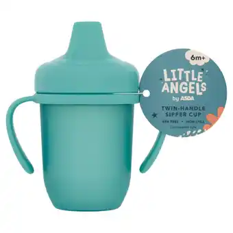 Asda LITTLE ANGELS by ASDA Twin-Handle Sipper Cup 6m+ 210ml offer