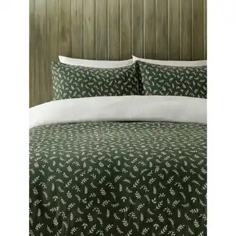 Asda George Home Green Autumn Sprig Reversible Duvet Set - Double offer