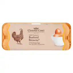 Sainsbury's Clarence Court Mabel Pearman's Burford Browns Free Range Eggs with Deep Brown Coloured Shells x10 offer