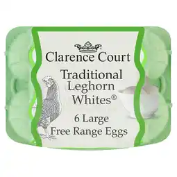 Sainsbury's Clarence Court Traditional Leghorn Whites Large Free Range Eggs x6 offer