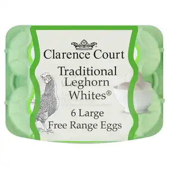 Sainsbury's Clarence Court Traditional Leghorn Whites Large Free Range Eggs x6 offer