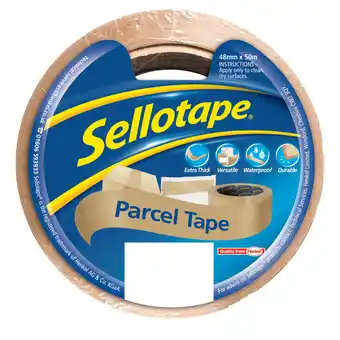 Sainsbury's Sellotape Brown Parcel Tape - 1 Roll 48Mmx50M offer