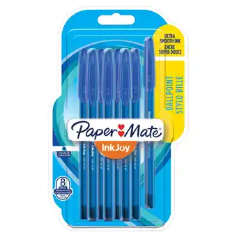 Sainsbury's Paper Mate Inkjoy 100 Blue 8pk offer