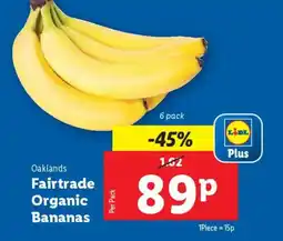 Lidl Oaklands Fairtrade Organic Bananas offer