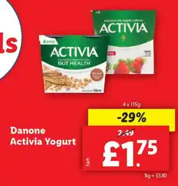 Lidl Danone Activia Yogurt offer