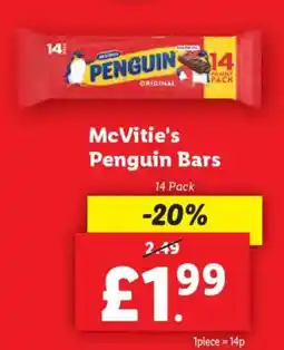 Lidl McVitie's Penguin Bars offer