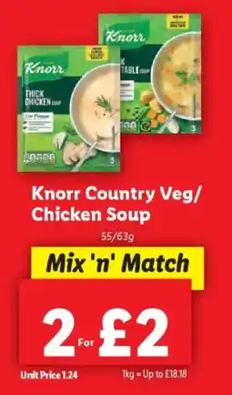 Lidl Knorr Country Veg/ Chicken Soup offer