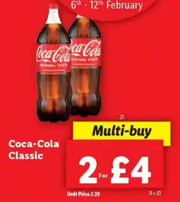 Lidl Coca-Cola Classic offer