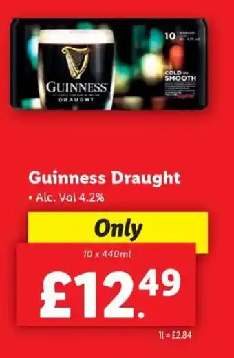 Lidl Guinness Draught offer