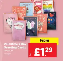 Lidl Valentine's Day Greeting Cards offer