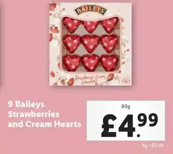 Lidl 9 Baileys Strawberries and Cream Hearts offer