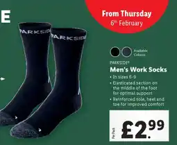 Lidl PARKSIDE Men's Work Socks offer