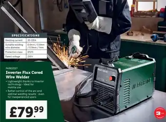 Lidl PARKSIDE Inverter Flux Cored Wire Welder offer