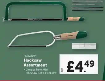 Lidl PARKSIDE® Hacksaw Assortment offer