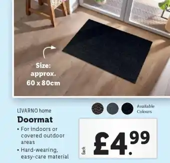 Lidl LIVARNO home Doormat offer