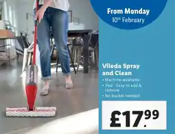 Lidl Vileda Spray and Clean offer