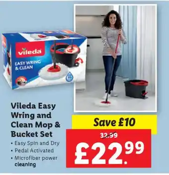 Lidl Vileda Easy Wring and Clean Mop & Bucket Set offer