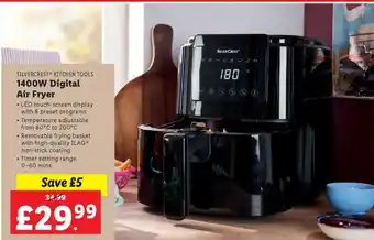 Lidl SILVERCREST KITCHEN TOOLS 1400W Digital Air Fryer offer