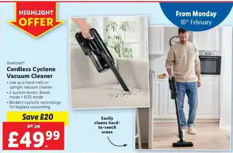 Lidl Silvercrest Cordless Cyclone Vacuum Cleaner offer