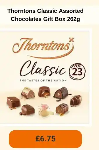 Sainsbury's Thorntons Classic Assorted Chocolates Gift Box offer