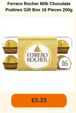 Sainsbury's Ferrero Rocher Milk Chocolate Pralines Gift Box offer