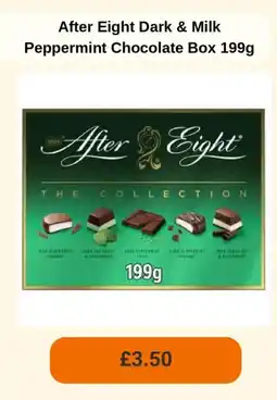 Sainsbury's After Eight Dark & Milk Peppermint Chocolate Box offer